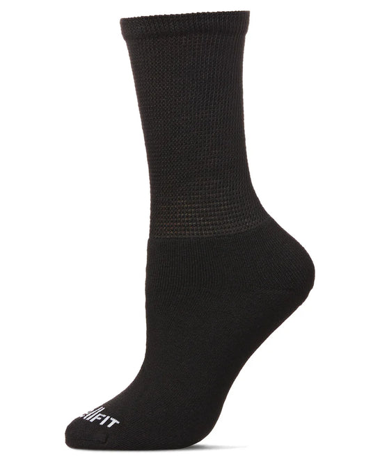 MeMoi Diabetic Full Cushion Crew Black Black 2PK