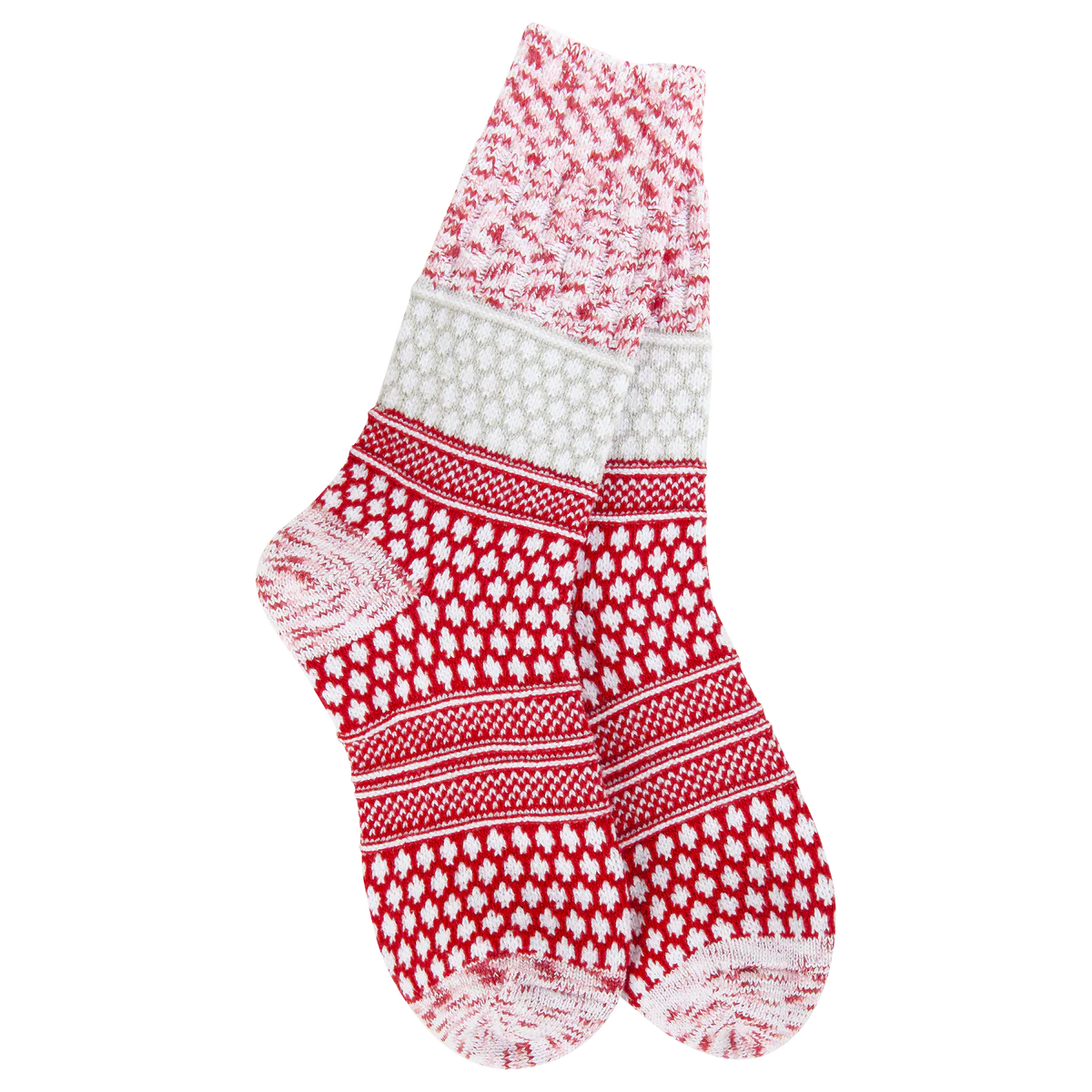 World's Softest Gallery Textured Crew Peppermint Multi