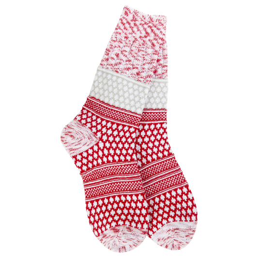 World's Softest Gallery Textured Crew Peppermint Multi