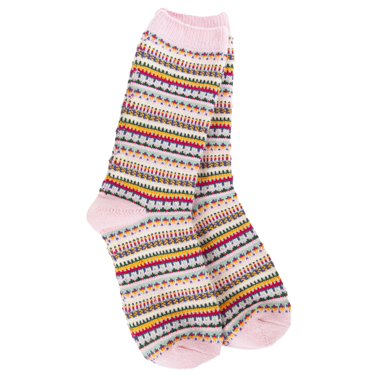 WSS Weekend Boho Crew Pink Stripe