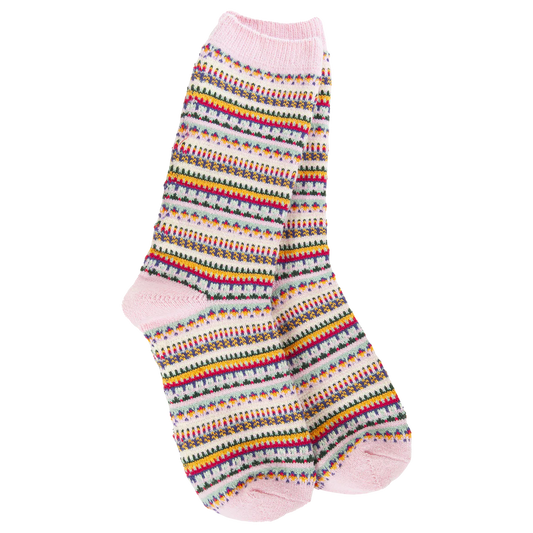WSS Weekend Boho Crew Pink Stripe