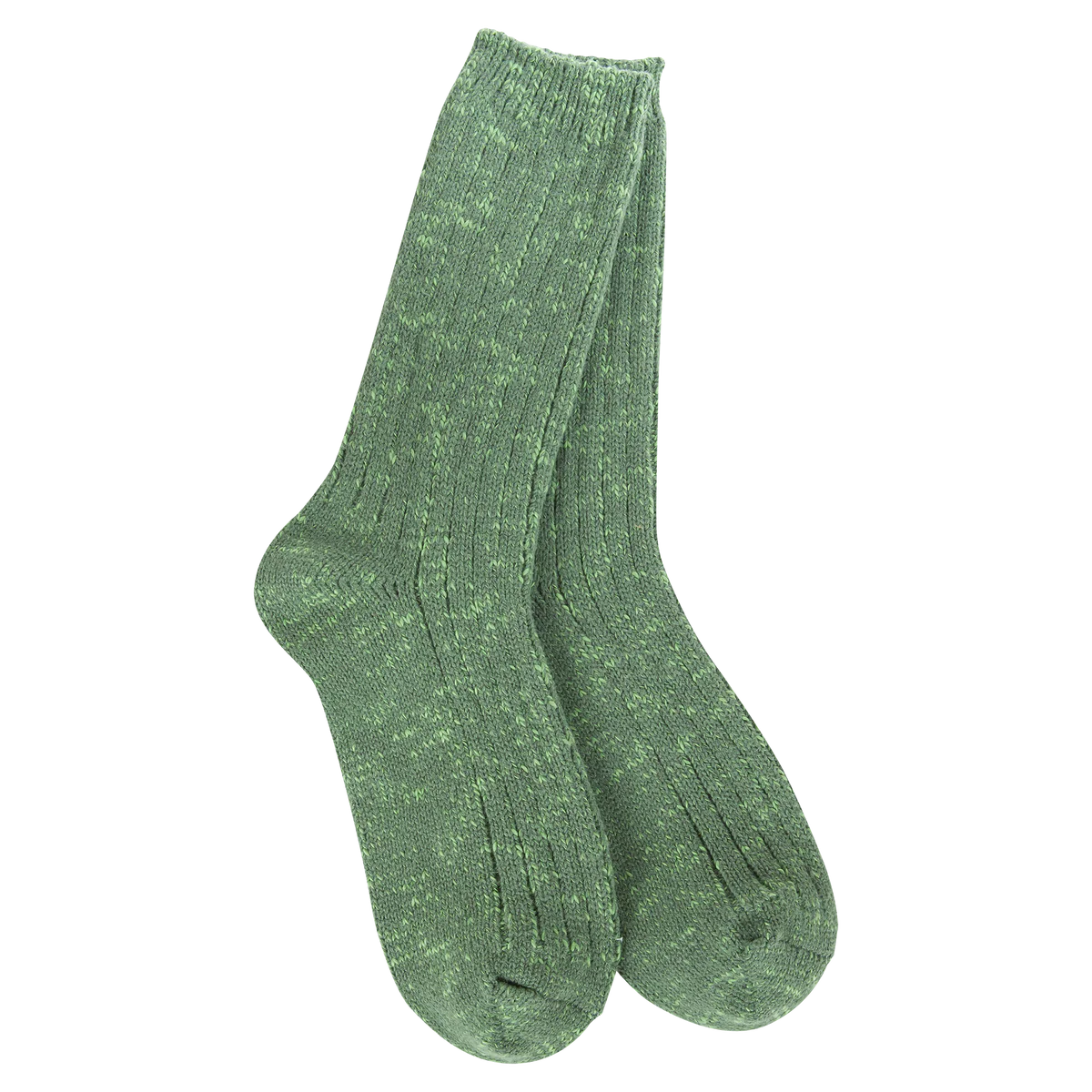 WSS Weekend Cotton Slub Marled Crew Ivy