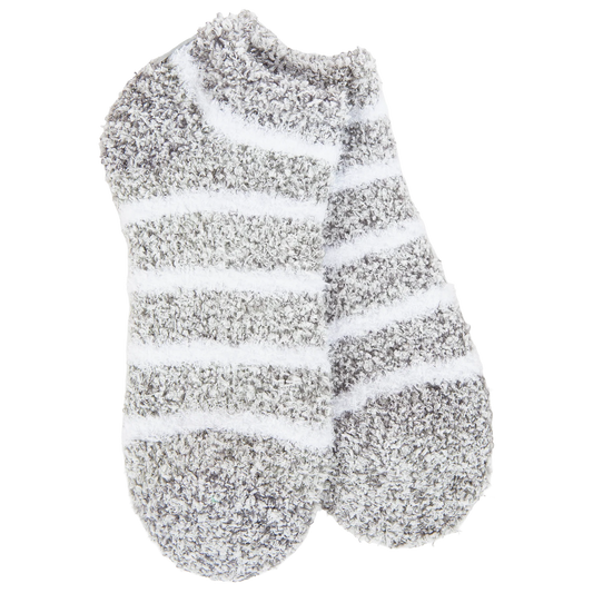 WSS Cozy Low Footie Sock Heather Grey
