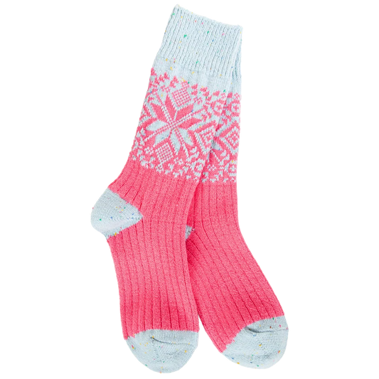 WSS Weekend Holiday Crew - Pink/Blue Confetti