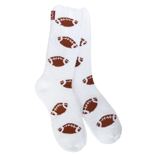 Worlds Softest Socks Cozy Crew Football