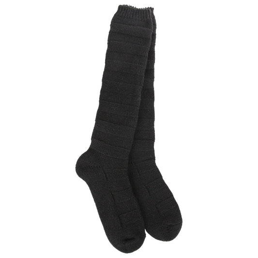WSS Weekend Solid Stripe Knee High Black