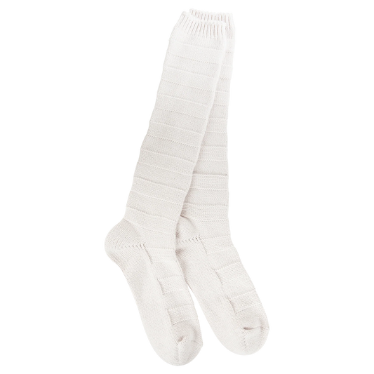 WSS Weekend Solid Stripe Knee High Oatmeal