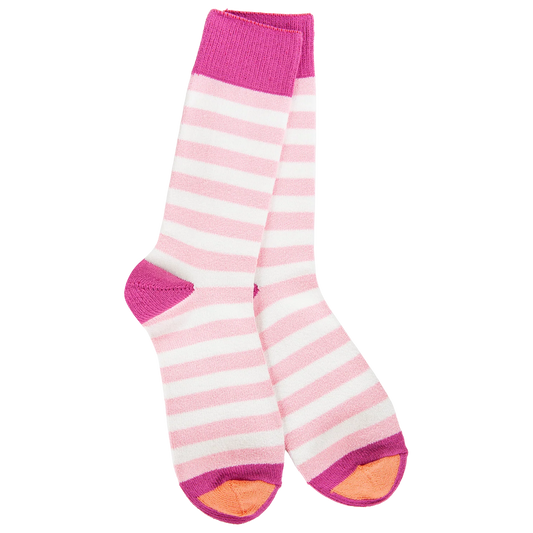 Worlds Softest Socks  Weekend True Stripe Crew Strawberry