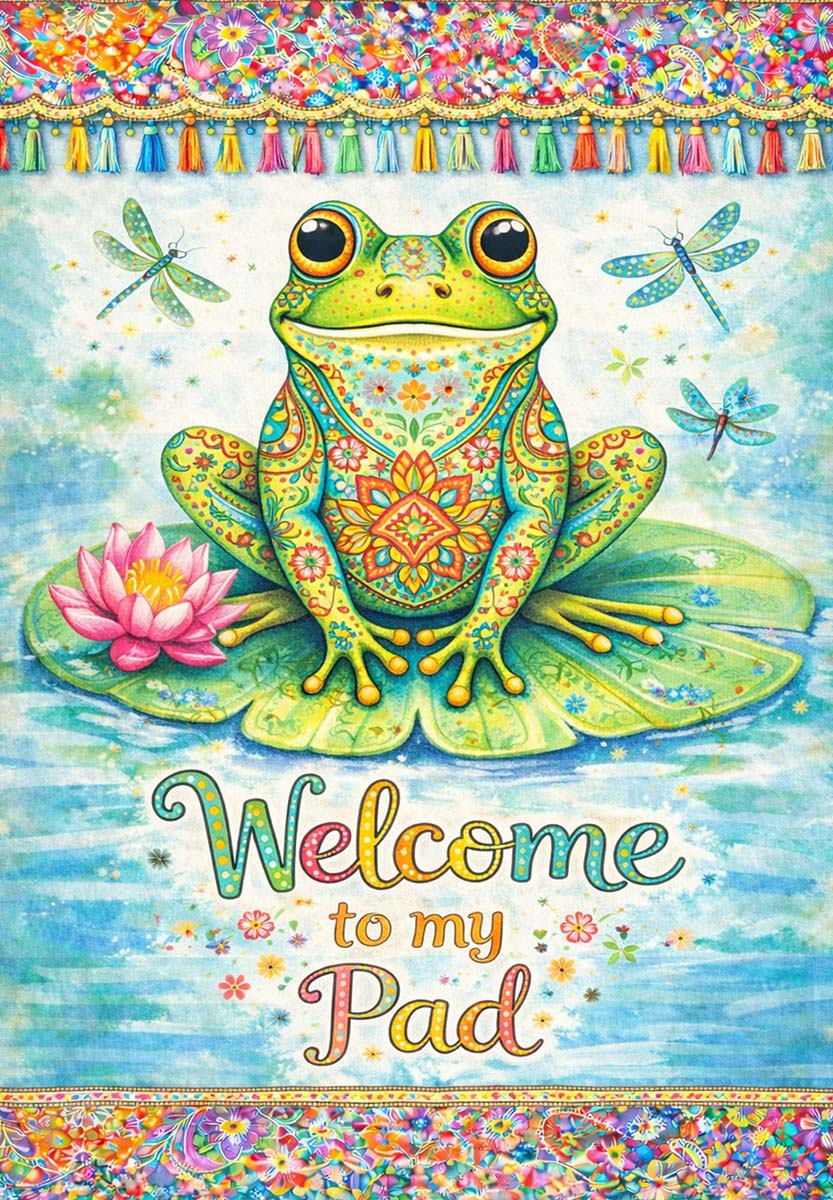 Charleston Welcome to My Pad Garden Flag