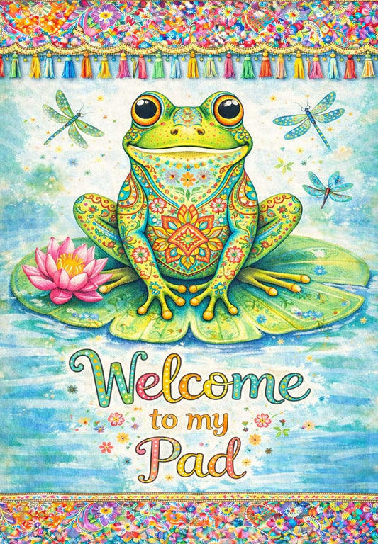 Charleston Welcome to My Pad Garden Flag
