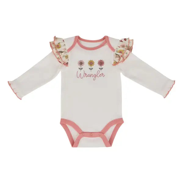 Wrangler 3-Piece Floral & Horse Print Body Suit Set