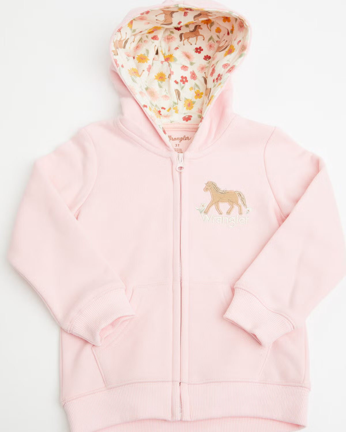 Wrangler Toddler Horse Hoodie Pink