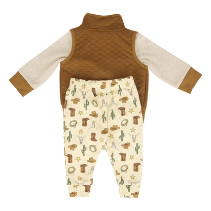 Wrangler 3-Piece Infant Clothing Set Western Motifs & Vest