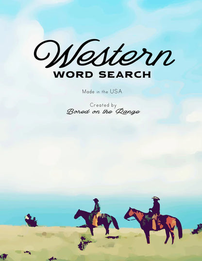Bored on the Range Western Word Search