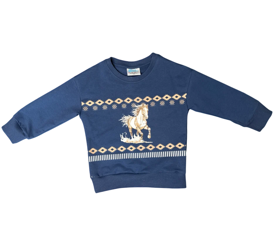 Shea Baby Running Horse Sweater