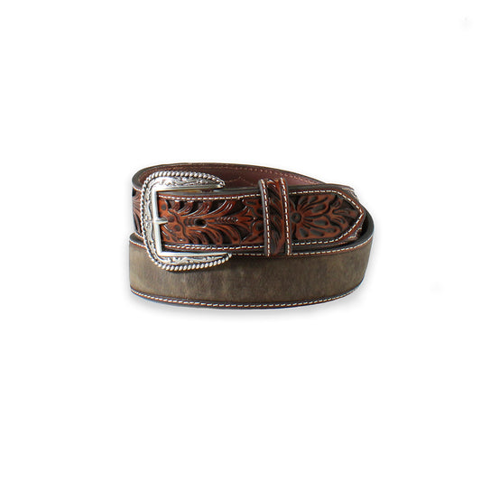 Ariat Tooled Tail Chocolate Belt