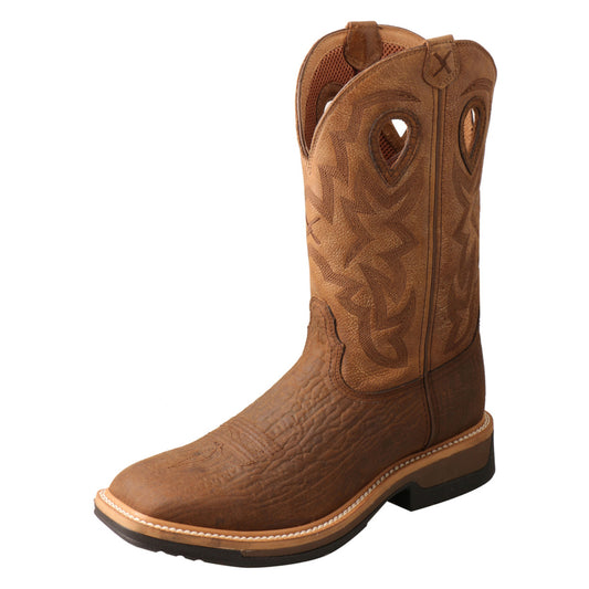 Twisted X Lite Boot Dark Brown/Tan Composite Toe Waterproof EH