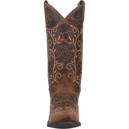 Laredo Brown Rose Snip Toe