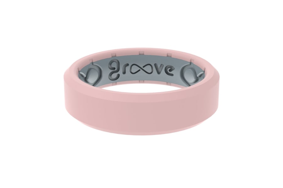 Groove Edge Thin Rose Quartz