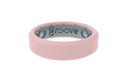 Groove Edge Thin Rose Quartz