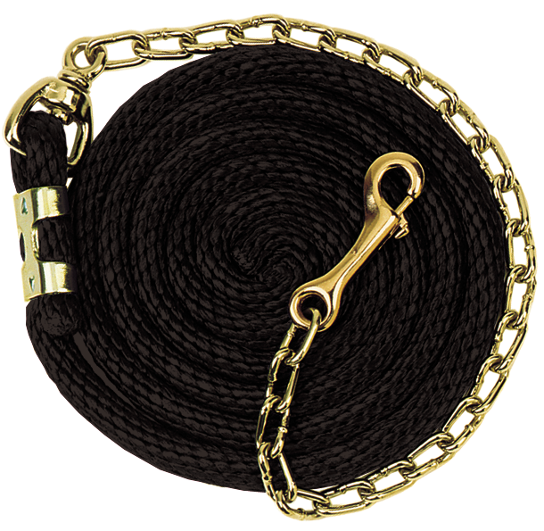 Weaver Poly Lead Rope With Brass Plated Swivel Chain