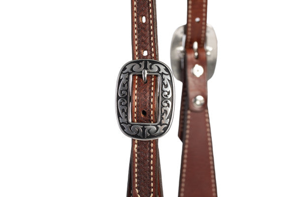Weaver Brown Basin Cowboy Sliding Ear Headstall