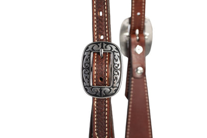 Weaver Brown Basin Cowboy Sliding Ear Headstall