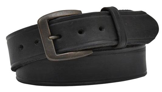3D Harness Leather Belt Black