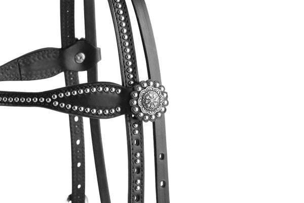 Weaver Back In Black Browband Headstall