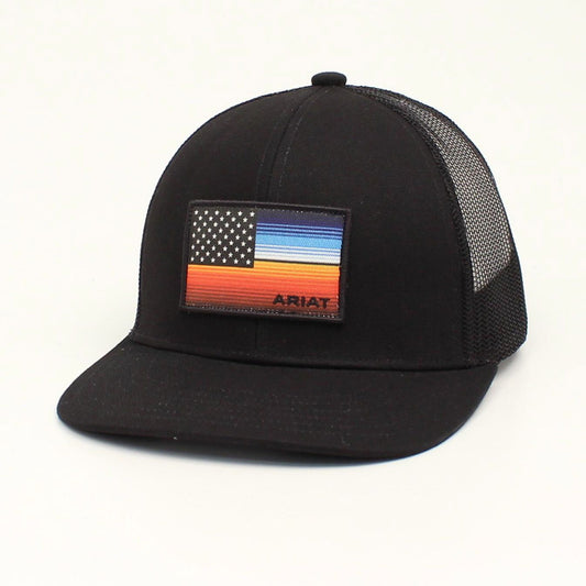 Ariat Black Serape Flag Hat