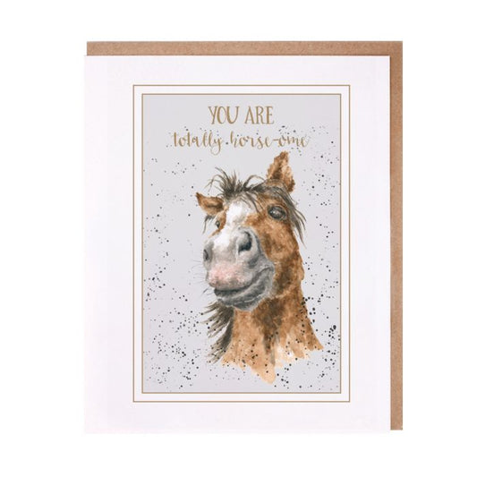 Wrendale Greeting Card Horse-ome Blank
