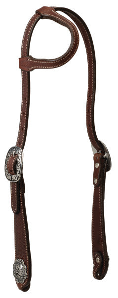Weaver Brown Basin Cowboy Sliding Ear Headstall