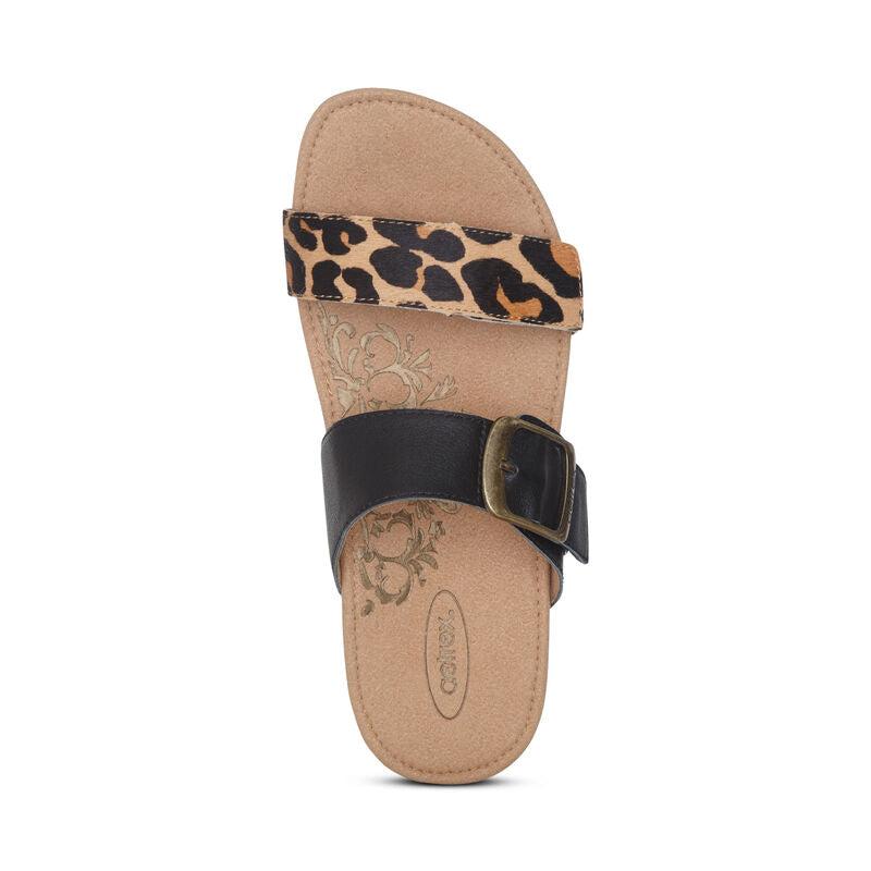 Aetrex Daisy Slide Leopard
