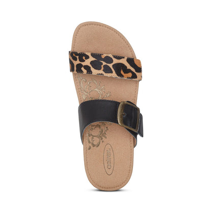 Aetrex Daisy Slide Leopard
