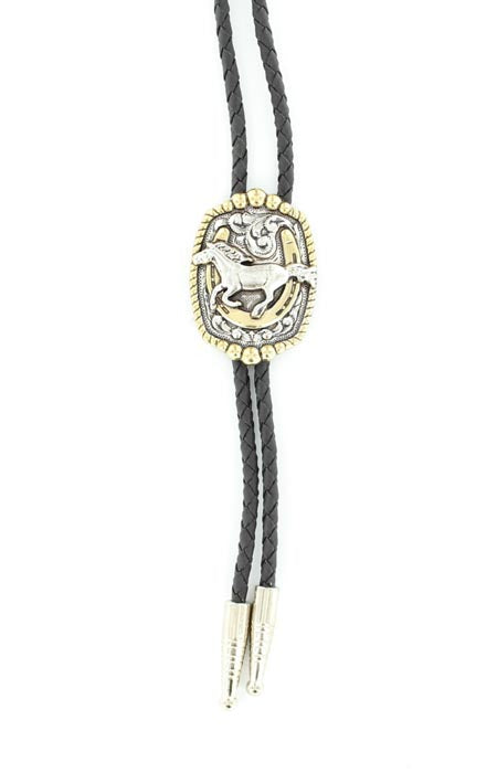 Gold Horseshoe/horse Bolo Tie