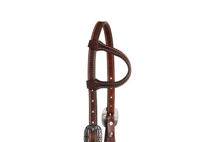 Weaver Brown Basin Cowboy Sliding Ear Headstall