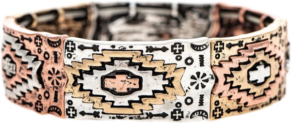 Rain Multimetal Southwestern Engraved Bracelet