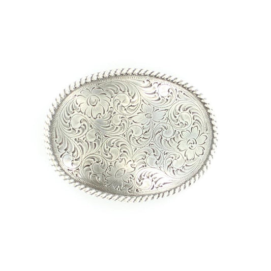 Nocona Silver Scrolling Belt Buckle