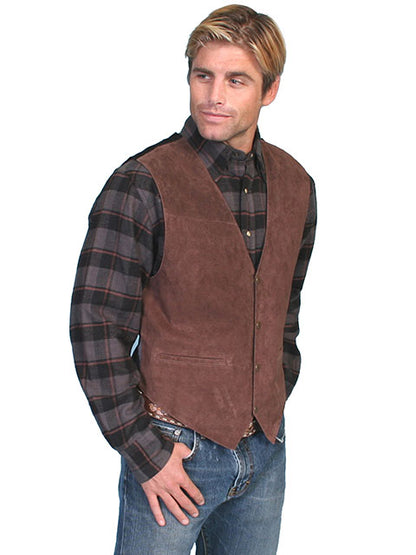Scully Boar Suede Vest Snap Expresso