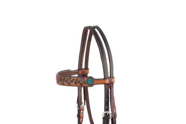 Weaver Floral Vine Browband Headstall