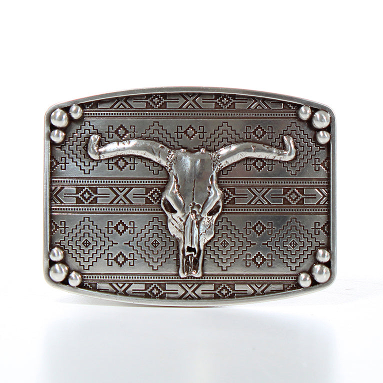 Nocona Longhorn Skull Buckle