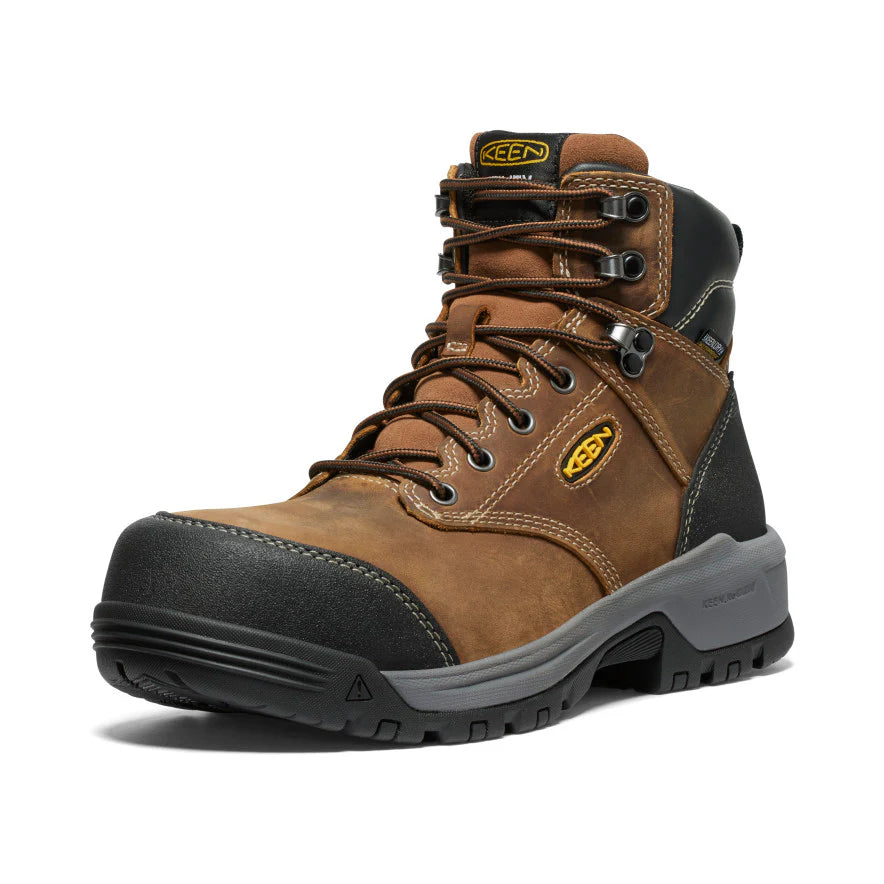 Keen Evanston 6" Bison/Black Composite Toe Waterproof EH