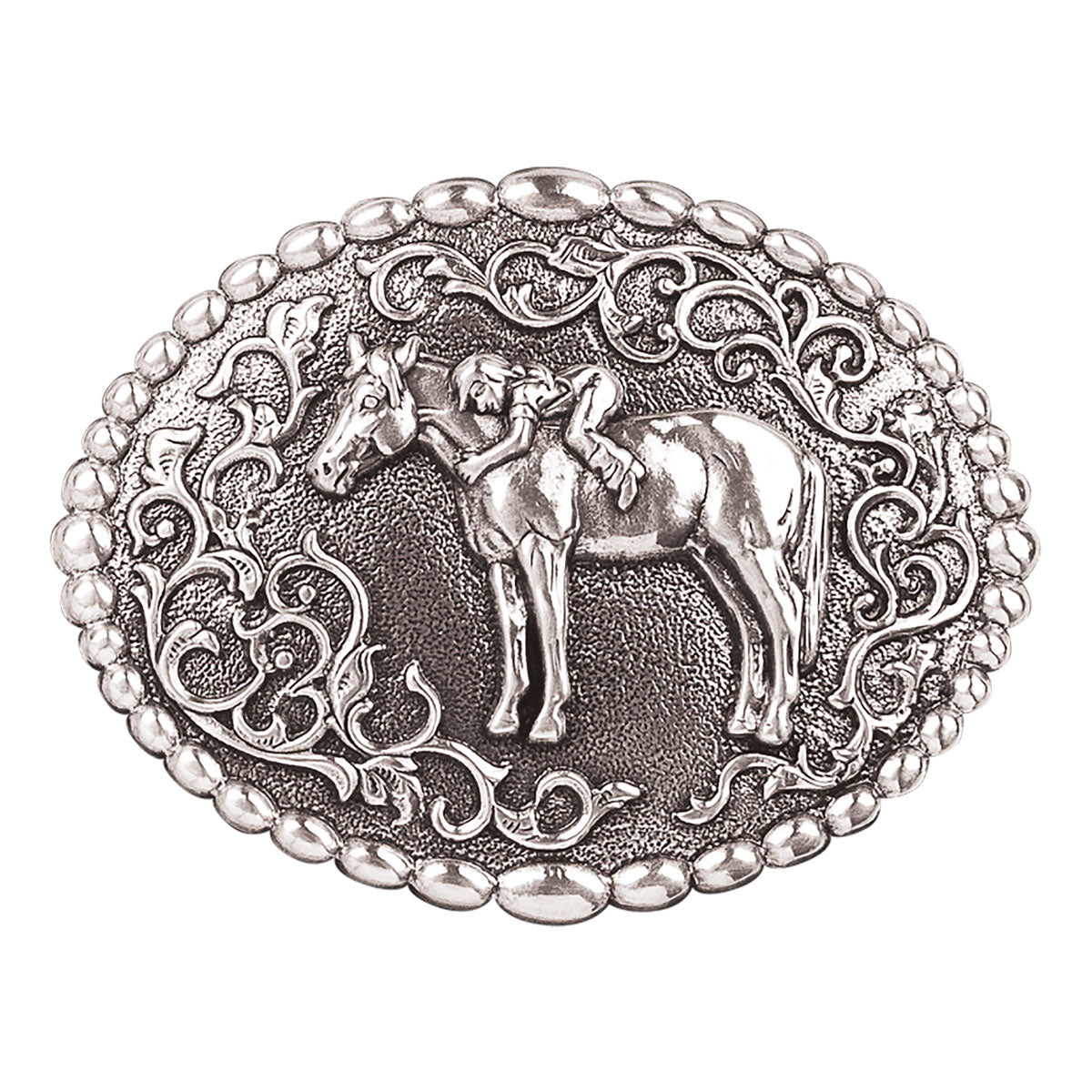 Nocona Child and Horse Buckle
