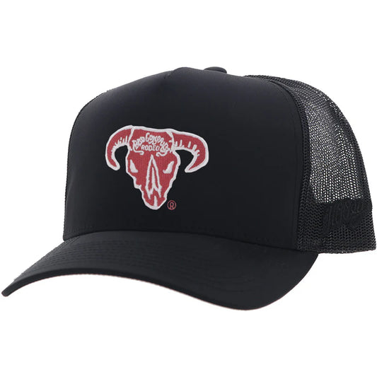 Bad Company Black 5-Panel Trucker with Red White Embroidery Logo