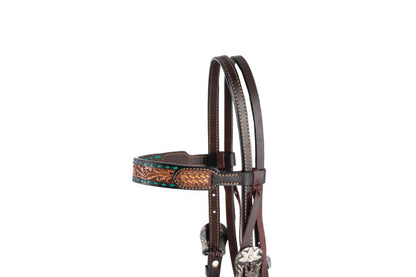 Floral Buckstitch Band Headstall