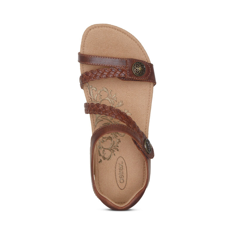 Aetrex Jillian Q Braid Walnut