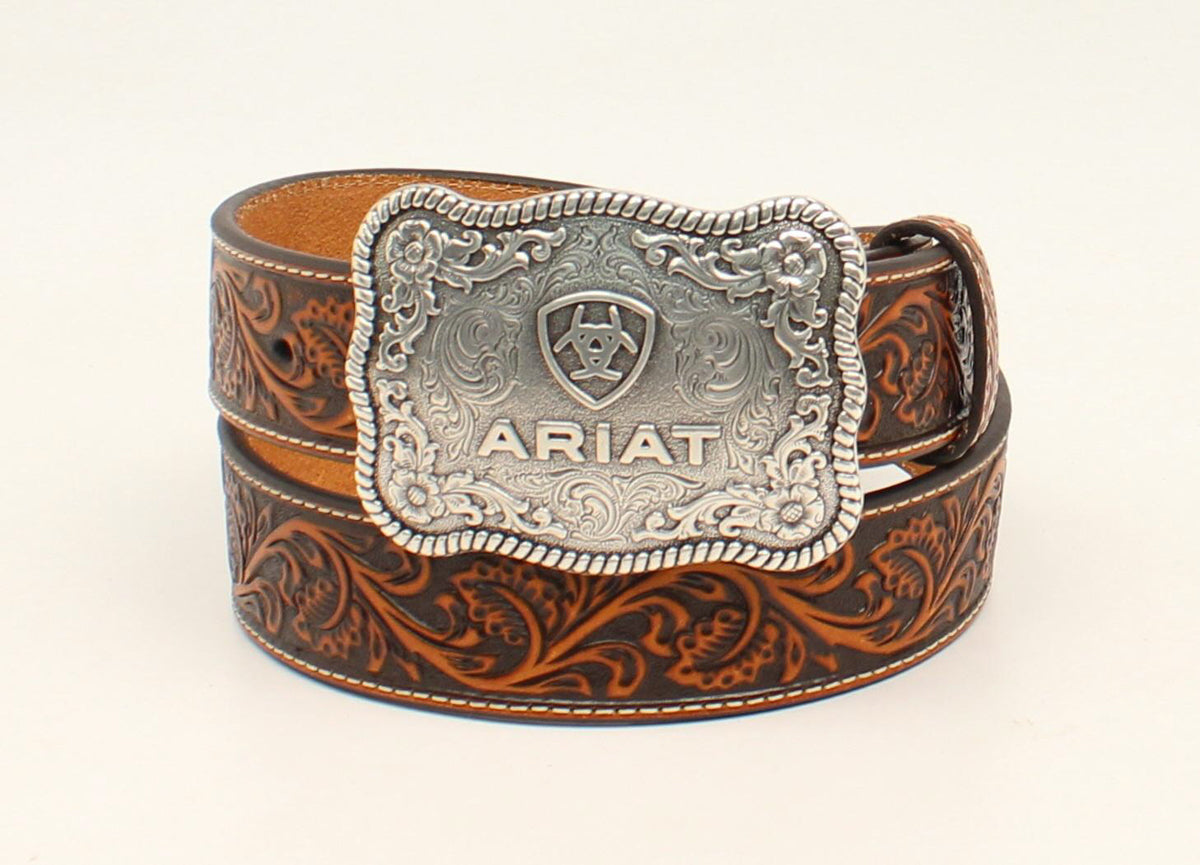 Ariat Scrolling Brown/Ariat Buckle Belt