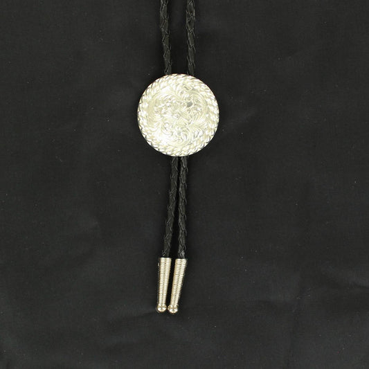Floral Circle Bolo Tie