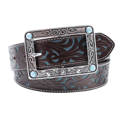 AndWest Tooled Filagree W/ Rectangular Buckle