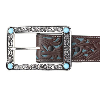AndWest Tooled Filagree W/ Rectangular Buckle